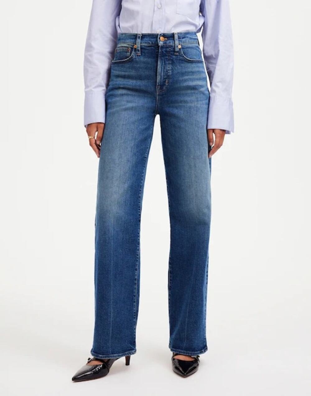 Madewell The Perfect Vintage Wide-Leg Jean in Lavaca Wash Size 23